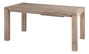 MOOVIIN - table 160cm nevada en acacia avec allonge 50cm - Table De Repas Rectangulaire
