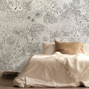 ISIDORE LEROY - ombelles gris - Papier Peint Panoramique