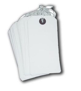 The English Stamp Company - gifts tags - pack of 25 white - Etiquette Décorative