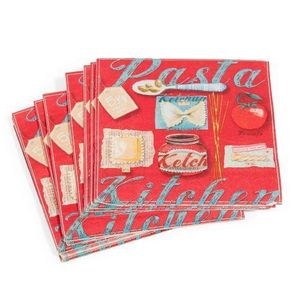MAISONS DU MONDE - serviette pasta vintage x 20 - Serviette En Papier