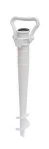 WDK Groupe Partner - vrille blanche en plastique pour parasol 43cm - Pied De Parasol