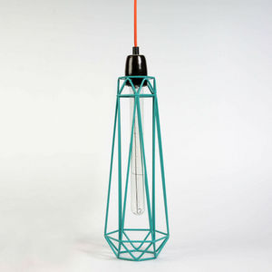 Filament Style - diamond 2 - suspension bleu câble orange ø12cm | l - Suspension