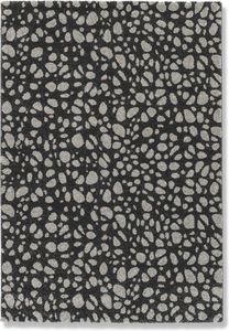 WHITE LABEL - davinci tapis noir 160x230 cm - Tapis Contemporain
