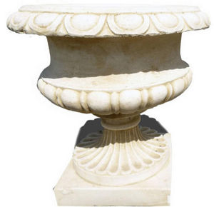 DECO GRANIT - pot jardin rond en pierre reconstituée - Vase Décoratif