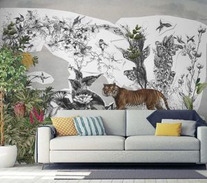IN CREATION - tigre et forêt - Papier Peint Panoramique
