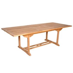 BOIS DESSUS BOIS DESSOUS - table de jardin en bois de teck midland 8/10 place - Table De Jardin À Rallonges