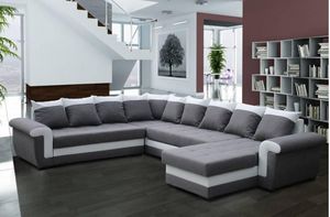 WHITE LABEL - londonderry divano ad angolo letto trasformabileex - Canapé Modulable