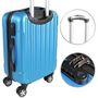 Valise à roulettes-WHITE LABEL-Lot de 3 valises bagage rigide bleu