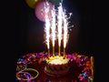 Bougie d'anniversaire-WHITE LABEL-Le lot de 4 bougies fontaine anniversaire objet de