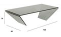 Table basse rectangulaire-WHITE LABEL-Table basse EMERAUDE en verre