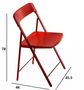 Chaise pliante-WHITE LABEL-Lot de 2 chaises pliantes KULLY en plastique rouge