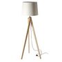Lampe à poser-CHIARO-Lampe 3 pieds scandinave abat-jour blanc