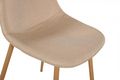 Chaise-WHITE LABEL-Lot de 4 chaises STOCKHOLM design tissu beige