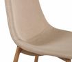 Chaise-WHITE LABEL-Lot de 4 chaises STOCKHOLM design tissu beige