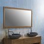 Miroir de salle de bains-BOIS DESSUS BOIS DESSOUS-Miroir en bois de teck 145