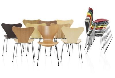 Arne Jacobsen - Chaise-Arne Jacobsen-Chaise Sries 7 Arne Jacobsen 3107 Bois structur Ec