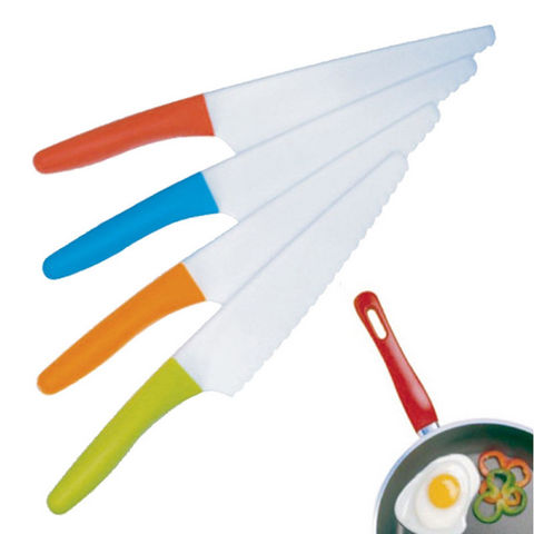 WHITE LABEL - Couteau de cuisine-WHITE LABEL-Couteau anti-rayure lame en plastique inoxydable
