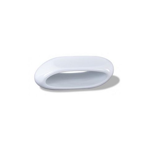 WHITE LABEL - Table basse forme originale-WHITE LABEL-Table basse design noir fibre de verre
