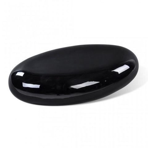 WHITE LABEL - Table basse forme originale-WHITE LABEL-Table basse design noir fibre de verre