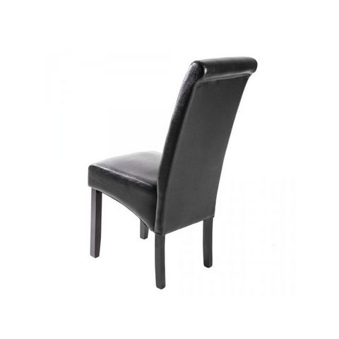 WHITE LABEL - Chaise-WHITE LABEL-4 chaises de salle à manger noir