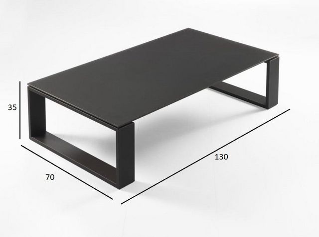 WHITE LABEL - Table basse rectangulaire-WHITE LABEL-Table basse TACOS design chocolat