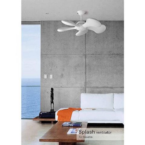 LBA HOME APLLIANCE - Ventilateur de plafond-LBA HOME APLLIANCE-Ventilateur de plafond Splash blanc lampe Leds, 92