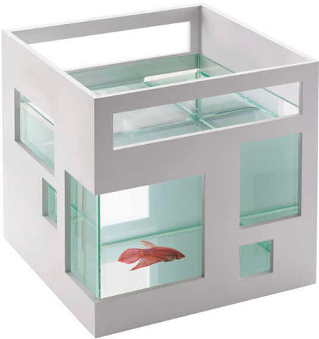 Umbra - Aquarium-Umbra-Aquarium blanc design hôtel 19x19x20cm