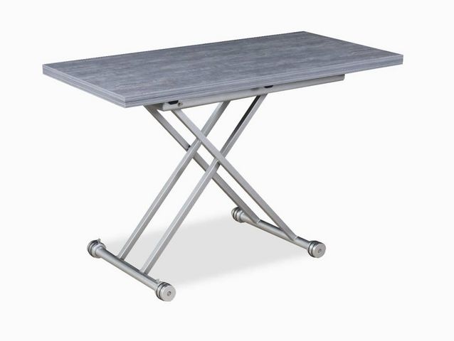 WHITE LABEL - Table basse relevable-WHITE LABEL-Table basse UPDOWN relevable extensible chêne gris