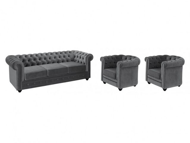 WHITE LABEL - Canapé Chesterfield-WHITE LABEL-Canapé CHESTERFIELD