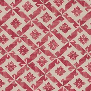Vaughan - samos red printed - Upholstery Fabric