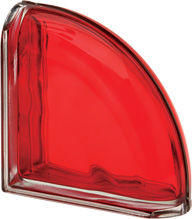 Rouviere Collection - terminale double new color - Curved End Glass Block