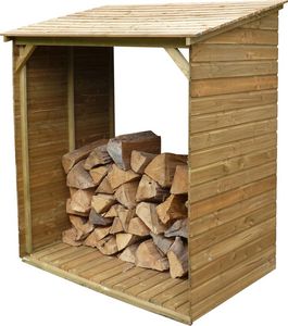 Cihb - abri bûches en bois avec plancher tim 150 x 100 x - Fire Wood Shed