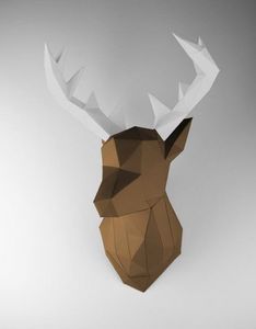 PAPERTROPHY - cerf marron & blanc - Hunting Trophy