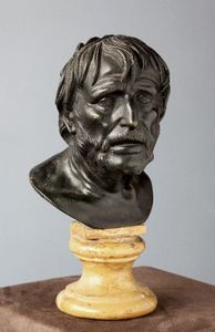 Galerie Jérôme Pla - éneque et homere attribués à francesco r - Bust Sculpture