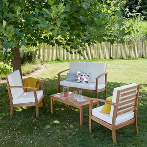 BOIS DESSUS BOIS DESSOUS - salon bas de jardin en bois d'acacia fsc - Garden Furniture Set