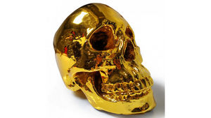 mobilier moss - brain doré - Decorative Skull