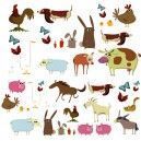 DECOLOOPIO - stickers déco : frise animaux de la ferme - Children's Decorative Sticker