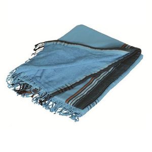 Cosyforyou - paréo-serviette bleu île/noir - Sarong