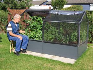 Growcamp - potager de jardin surélevé de 50cm avec serre 240x - Mini Greenhouse