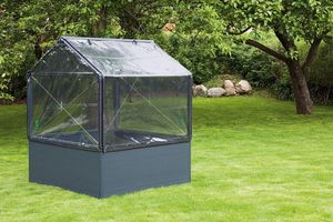 Growcamp - potager de jardin surélevé de 50cm avec serre 120x - Mini Greenhouse