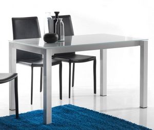 WHITE LABEL - table repas extensible jumper blanche - Rectangular Dining Table