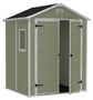 Resin garden shed-Chalet & Jardin-Abri premium 65 vert double porte en résine 185x15