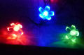 Lighting garland-FEERIE SOLAIRE-Guirlande solaire 20 fleurs multicolores à clignot
