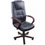 Executive armchair-WHITE LABEL-Fauteuil de bureau cuir noir classique