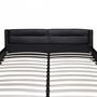 Double bed-WHITE LABEL-Lit cuir 140 x 200 cm noir et blanc