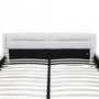 Double bed-WHITE LABEL-Lit cuir 180 x 200 cm blanc et noir