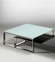 Square coffee table-WHITE LABEL-Table basse ZOE design en verre blanc