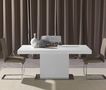 Rectangular dining table-WHITE LABEL-Table repas extensible DOMUS design blanc