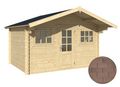 Wood garden shed-GARDEN HOUSES INTERNATIONAL-Abri de jardin en bois Charnie Bardeau droit brun