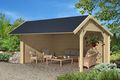Wood garden shed-GARDEN HOUSES INTERNATIONAL-Auvent en bois Buzet
